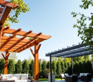 برجولات خشبية وحديدية