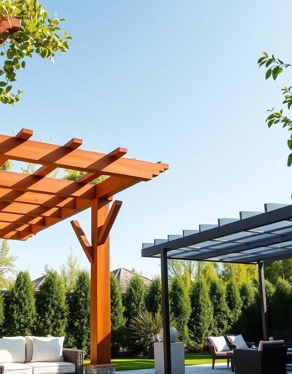 برجولات خشبية وحديدية