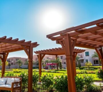 مظلات خشبية - حدائق