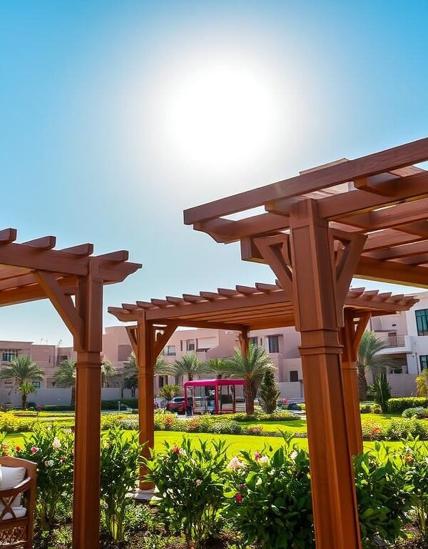 مظلات خشبية - حدائق