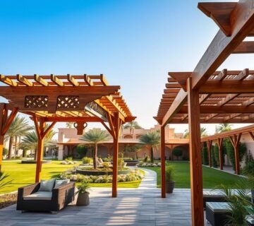 مظلات خشبية - حدائق