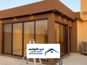 مجالس ساندوتش بانل الرياض ، بناء وتصميم مجلس بانل خارجي