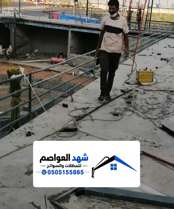 سواتر شمال الرياض ، تركيب سواتر حديد وخشب وقماش